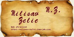 Milisav Zelić vizit kartica